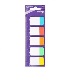 Etichete Indexare Strigo cu rigla 5x20 file, culori Neon, 45x20mm