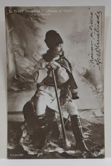 ARTISTUL ARISTIDE DEMETRIADE IN &#039; RAZVAN SI VIDRA &#039; LA TEATRUL NATIONAL , CARTE POSTALA ILUSTRATA , MONOCROMA, NECIRCULATA , PERIOADA INTERBELICA