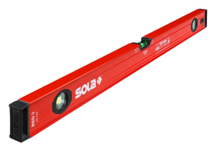 Nivela cu bula Red 3 100 cm SOLA 01215301 HardWork ToolsRange