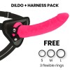 DELTA CLUB - TOYS HARNESS + DONG PINK SILICONE 23 CM -O- 4.5 CM, DELTACLUB