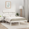 Cadru de pat mic dublu, alb, 120x190 cm, lemn masiv GartenMobel Dekor, vidaXL