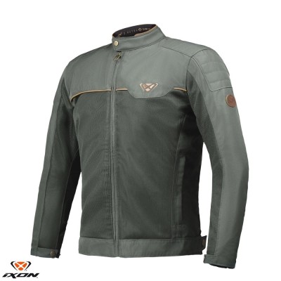 Geaca (jacheta) barbati pentru scuter - motocicleta Urban/Heritage Ixon vara model Cornet WP MS culoare: verde/maro Verde/maro XL foto