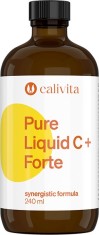 Pure Liquid C+ Forte Vitamina C lichidă Extract din Măceșe, coajă de Lăm&acirc;ie, Portocală, Ghimbir și Ceai Verde (240 ml) - Calivita