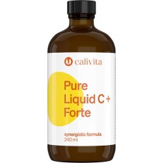 Pure Liquid C+ Forte Vitamina C lichidă Extract din Măceșe, coajă de Lăm&acirc;ie, Portocală, Ghimbir și Ceai Verde (240 ml) - Calivita