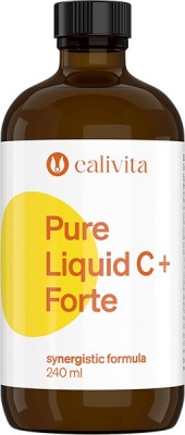 Pure Liquid C+ Forte Vitamina C lichidă Extract din Măceșe, coajă de Lăm&amp;acirc;ie, Portocală, Ghimbir și Ceai Verde (240 ml) - Calivita foto