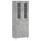 Dulap inalt, gri beton, 69,5x34x180, lemn compozit