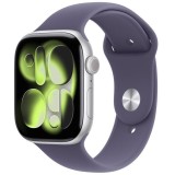 Apple Watch 11 GPS, Carcasa Silver Aluminium 46mm, Purple Fog Sport Band - M/L