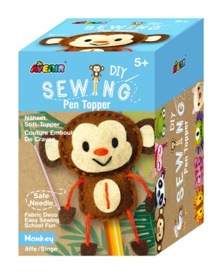 Set de cusut DIY - decoratiune topper pentru creion - Maimuta foto