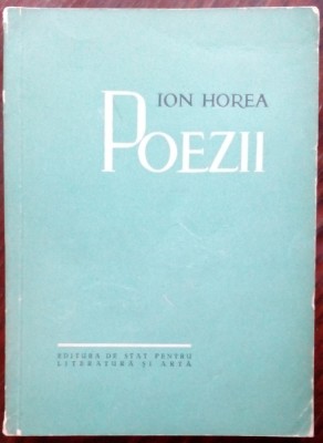 ION HOREA - POEZII (volum de debut, ESPLA 1956) foto