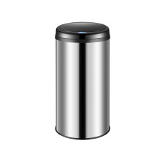 Cos gunoi cu senzor 30L, Argintiu, Inox, Rotund