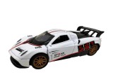 Macheta Pagani Huayra 1:38 replica metal usi deschise detalii interior alb