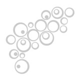 Set 24 Oglinzi Decorative Acrilice Argintii, Design Modern Abstract, Rezistente la Lumina, Montare pe Toate Suprafetele