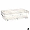Cutie de depozitare cu roți Kipit Transparent Plastic 40 L 46,5 x 20 x 72,2 cm (6 Unități)
