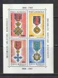 Romania 1994 - #1366 Decoratii Militare Romanesti M/S 1v MNH, Nestampilat