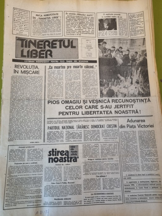 tineretul liber 13 ianuarie 1990-articole revolutia romana