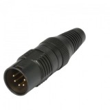 Conector de lipit XLR 5 pini tata, Hicon HI-X5CM-G