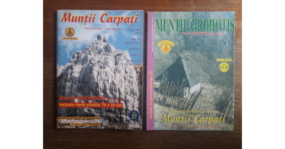 Revista Muntii Carpati, nr. 27 / 2001 cu harta inclusa / C rev P2 ...