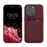Husa Kwmobile pentru Apple iPhone 15 Pro, Rosu inchis, Silicon, KWM000020EO006C, Carcasa