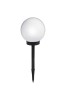 Lampă solară globulară LED albă/neagră pentru grădină, diametru 15 cm, &icirc;nălțime 40 cm, lumină albă rece, Hessa