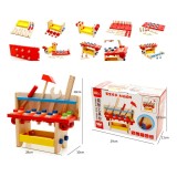 Jucarie educativa din lemn tip Banc scule cu suruburi Puzzle Tools MW-8