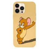 Husa compatibila cu Apple iPhone 15 Pro Max, Viceversa, model Jerry posture , Silicon, TPU, Transparent, Carcasa