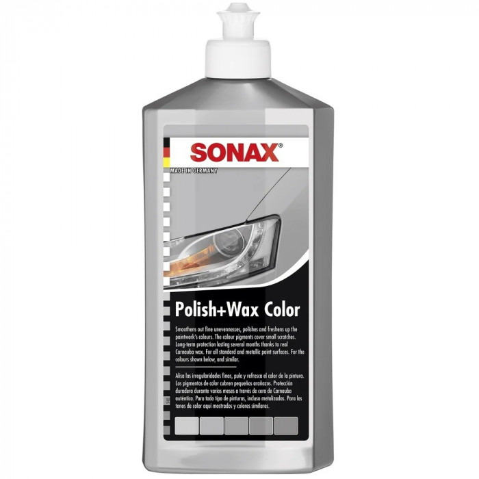 Lotiune polish argintiu SONAX Polish &amp; Wax NanoPro 500 ml SO296300