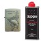 Bricheta Tip Zippo, 3D Relief, Metalica, Peste si Lichid Zippo 125 ml P3