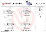 BREMBO P 59 031 PRIME LINE set placute frana,frana disc