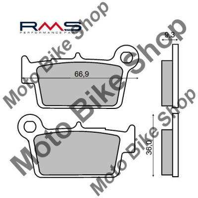 MBS Placute frana SUZUKI RM YAM.YZ SINT., Cod Produs: 225101453RM foto