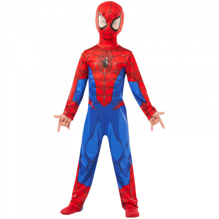 Costum Spiderman clasic pentru baieti 116 cm 5-6 ani