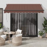 VidaXL Copertină retractabilă manual, maro, 300x250 cm