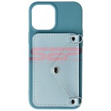 Husa Portofel Crossbody iPhone 12 Pro Max Albastru TPU Premium