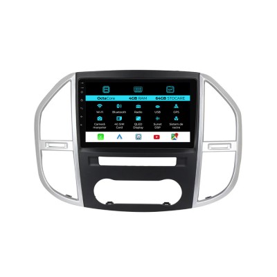 Navigatie Dedicata Mercedes Vito W447 (2014-2021), 10Inch, 4Gb Ram, 64Gb Stocare, Carplay foto