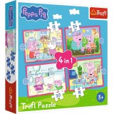 PUZZLE TREFL 4IN1 PEPPA PIG IUBESTE AVENTURILE