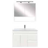 Mobilier complet de baie Luna 80 alb