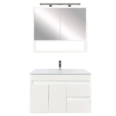 Mobilier complet de baie Luna 80 alb foto