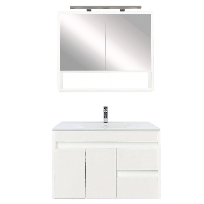 Mobilier complet de baie Luna 80 alb