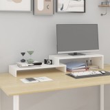 vidaXL Suport pentru monitor, (52-101)x22x14 cm, lemn masiv de pin