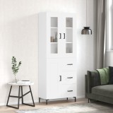 vidaXL Dulap &icirc;nalt, alb, 69,5x34x180 cm, lemn compozit