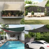 VidaXL P&acirc;nză parasolar, alb, 3,5x3,5x4,9 m, HDPE, 160 g/m&sup2;