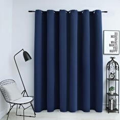 vidaXL Draperie opacă cu inele metalice, albastru, 290 x 245 cm 134453