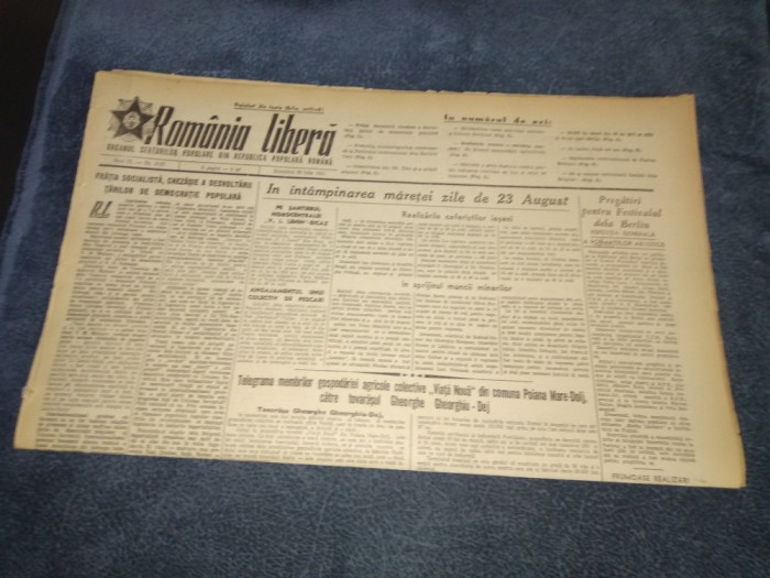 ZIARUL ROMANIA LIBERA 29 IULIE 1951