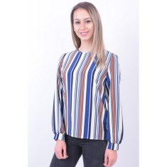 Bluza Pieces Arika D2D Dungi Albastru foto