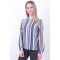 Bluza Pieces Arika D2D Dungi Albastru