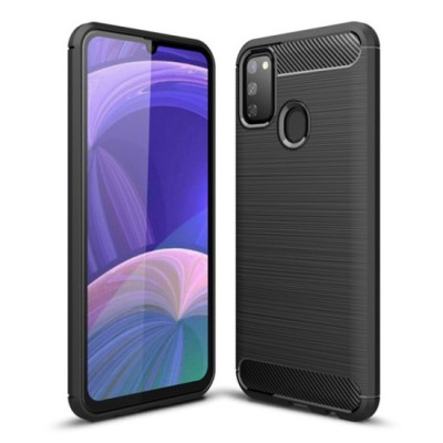 Husa pentru Samsung Galaxy M21 / M30S - Techsuit Carbon Silicone - Black foto