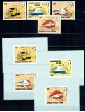 Congo 1982 - Locomotive, trenuri, G, Stephenson, serie nedantelata si colite nedantelate DELUXE neuzate