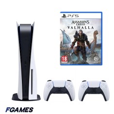 Consola Sony Playstation 5, Ps5 Disk Edition 825gb + Doua Controllere + Assassin's Creed Valhalla PlayStation 5, Second-Hand