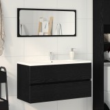 vidaXL Cabinet de chiuvetă Stejar negru 90x38,5x45 cm Lemn prelucrat