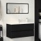 Gossi cabinet de chiuveta stejar negru 90x38,5x45 cm lemn prelucrat