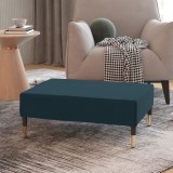 Taburet, albastru, 78x56x32 cm, catifea
